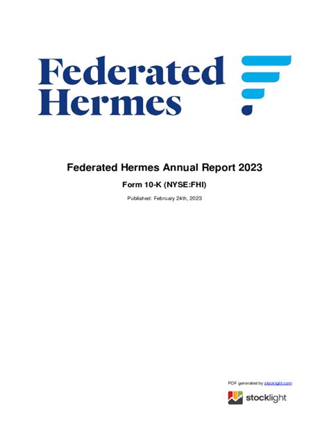 federated hermes annual report.